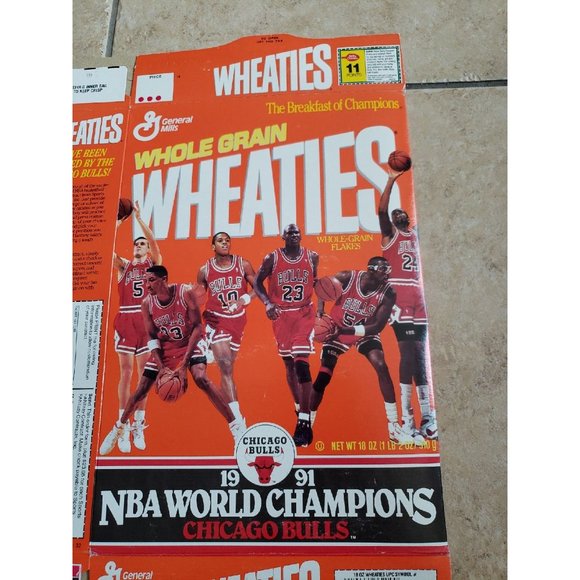 General Mills Wheaties 1991 NBA World Champion Chicago Bulls empty box - Picture 7 of 7